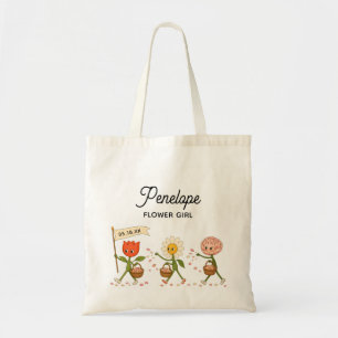 Moderne süße trendige Hochzeit individuelle Blumen Tragetasche