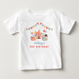 Moderne süße Zirkus Karneval Fiesta zweite Geburts Baby T-shirt