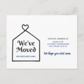 Moderne süße Zuhause Wir haben eine neue Adresse Postkarte (Vorderseite)