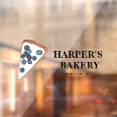 Moderne Süßigkeiten Bäckerei Beruflich Business Fensteraufkleber (Blatt 2)