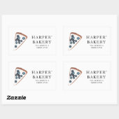 Moderne Süßigkeiten Bäckerei Beruflich Business Rechteckiger Aufkleber (Blatt)