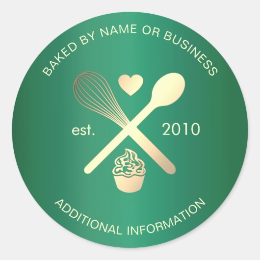 Moderne Süßigkeiten für Gürtelgoldbäcker Runder Aufkleber (Vorderseite)