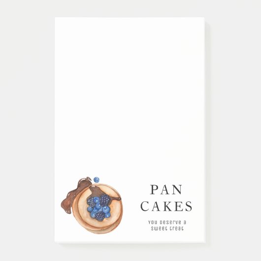Moderne Süßigkeiten Pancake Bäckerei Beruflich Bus Post-it Klebezettel (Vorderseite)