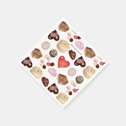 Moderne Süßwaren Süßwaren Herzstück Muster Serviette (Ecke)