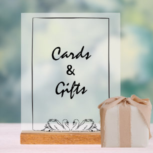 Moderne swan Chic Zeitlose Karten und Geschenke Ho Acrylschild