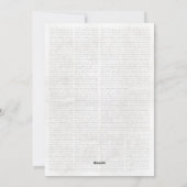 Moderne Sweet 16 Einladung mit Programmzeitungen (Rückseite)