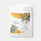 Moderne Sweet Honey Bee Floral Baby Dusche Geschenktütchen (Vorderseite)