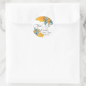 Moderne Sweet Honey Bee Floral Baby Dusche Runder Aufkleber (Tasche)