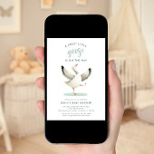 Moderne Sweet Little Gose Baby Dusche Einladung