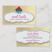 MODERNE SWEET niedlicher Kuchen Pink Rosa Retro So Visitenkarte (Vorne/Hinten)