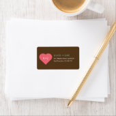 Moderne Sweetheart Address Labels Adressaufkleber (Insitu)