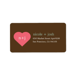Moderne Sweetheart Address Labels Adressaufkleber