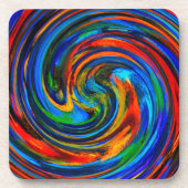 Moderne Swirl Abstrakt Art #10 Getränkeuntersetzer (Vorderseite)