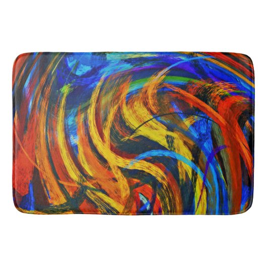 Moderne Swirl Abstrakt Art #11 Badematte (Vorderseite)