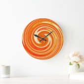 Moderne Swirl Abstrakt Art #11 Große Wanduhr (Zuhause)