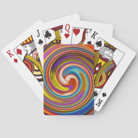 Moderne Swirl Abstrakt Art #15 Spielkarten (Rückseite)