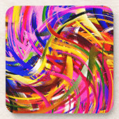 Moderne Swirl Abstrakt Art #21 Getränkeuntersetzer (Vorderseite)