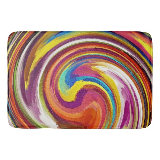 Moderne Swirl Abstrakt Art #26 Badematte (Vorderseite)