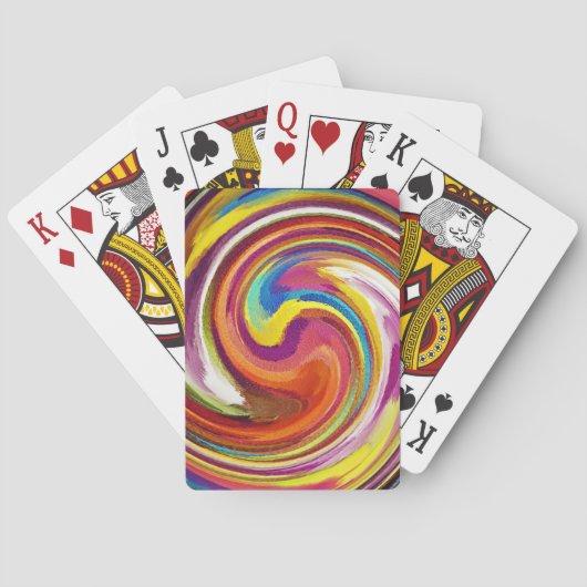 Moderne Swirl Abstrakt Art #27 Spielkarten (Rückseite)
