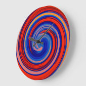 Moderne Swirl Abstrakt Art #39 Große Wanduhr (Winkel)