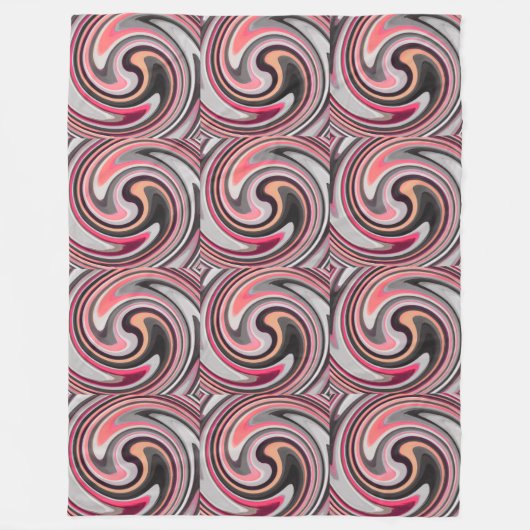 Moderne Swirl Abstrakt Art #4 Fleecedecke (Vorderseite)