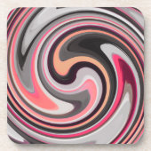 Moderne Swirl Abstrakt Art #4 Getränkeuntersetzer (Vorderseite)