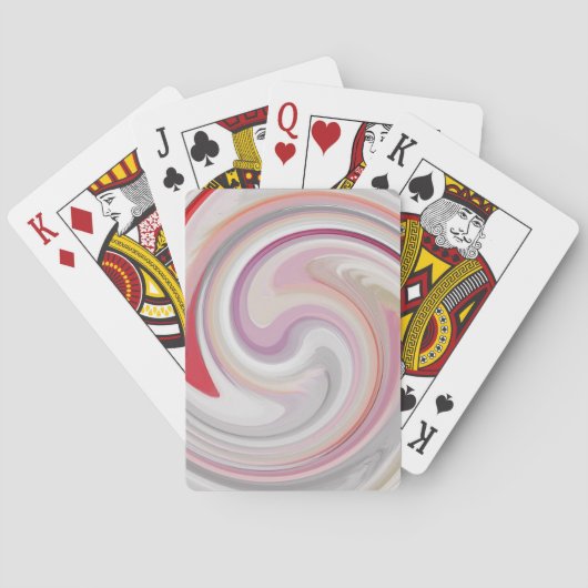 Moderne Swirl Abstrakt Art #4 Spielkarten (Rückseite)