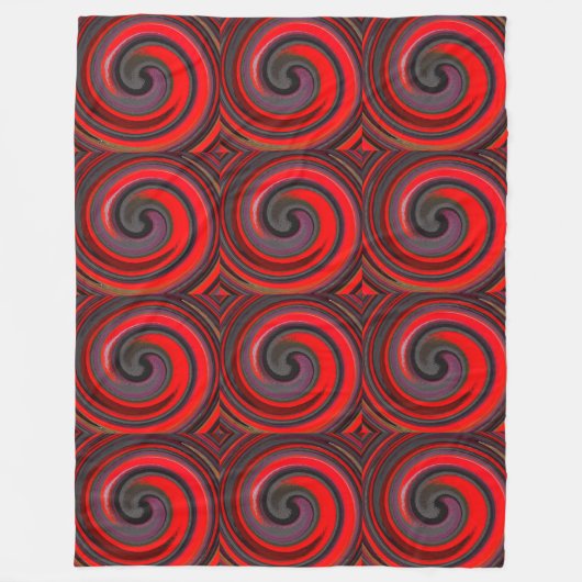 Moderne Swirl Abstrakt Art #5 Fleecedecke (Vorderseite)