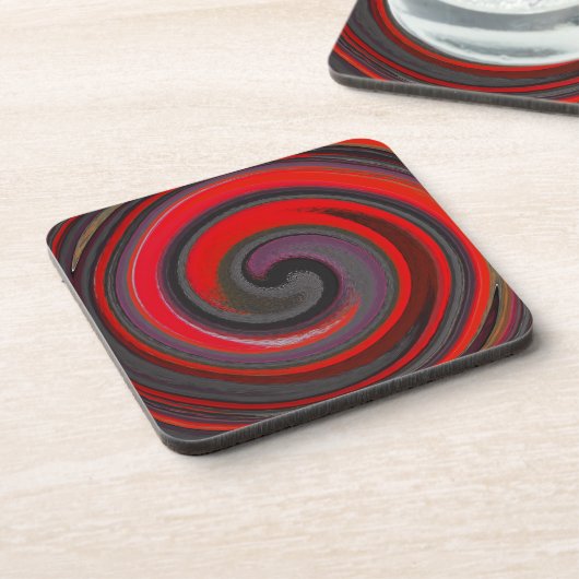 Moderne Swirl Abstrakt Art #5 Getränkeuntersetzer (Linke Seite)