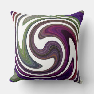 Moderne Swirl Abstrakt Art #6 Kissen