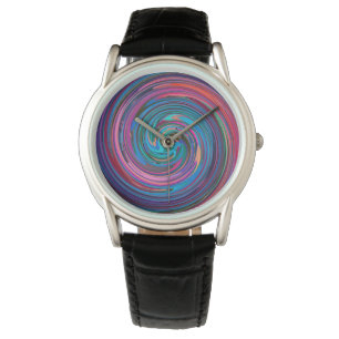 Moderne Swirl Abstrakt Art #71 Armbanduhr
