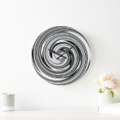 Moderne Swirl Abstrakt Art #7 Große Wanduhr (Zuhause)