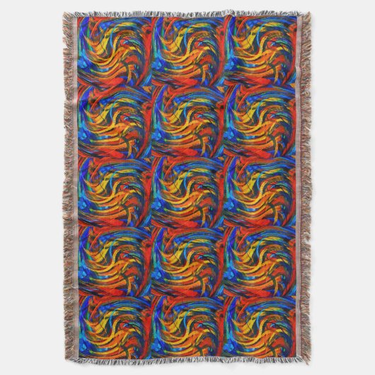 Moderne Swirl Abstrakt Art #8 Decke (Vorderseite Vertikal)