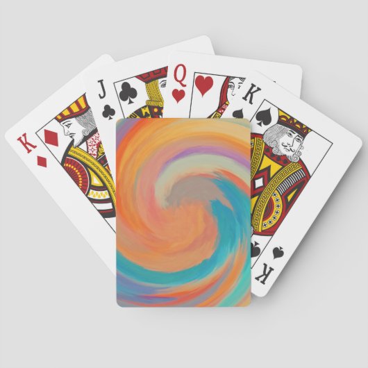 Moderne Swirl Abstrakt Art #8 Spielkarten (Rückseite)