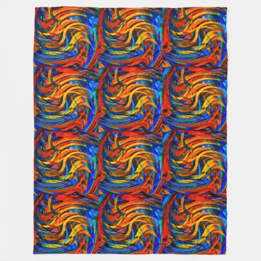 Moderne Swirl Abstrakt Art #9 Fleecedecke (Vorderseite)