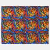 Moderne Swirl Abstrakt Art #9 Fleecedecke (Vorderseite (Horizontal))