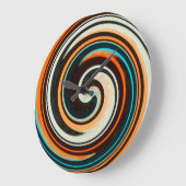 Moderne Swirl Abstrakt Art #9 Große Wanduhr (Winkel)