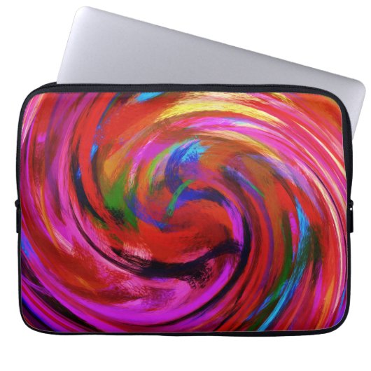 Moderne Swirl Abstrakt Art #9 Laptopschutzhülle (Vorderseite)