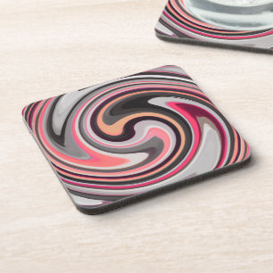 Moderne Swirl-Abstrakte Kunst #4 Getränkeuntersetzer