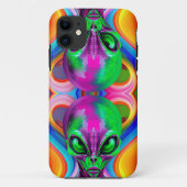 Moderne symmetrische Alien mit Doppelkopf Case-Mate iPhone Hülle (Rückseite)