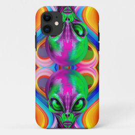 Moderne symmetrische Alien mit Doppelkopf Case-Mate iPhone Hülle