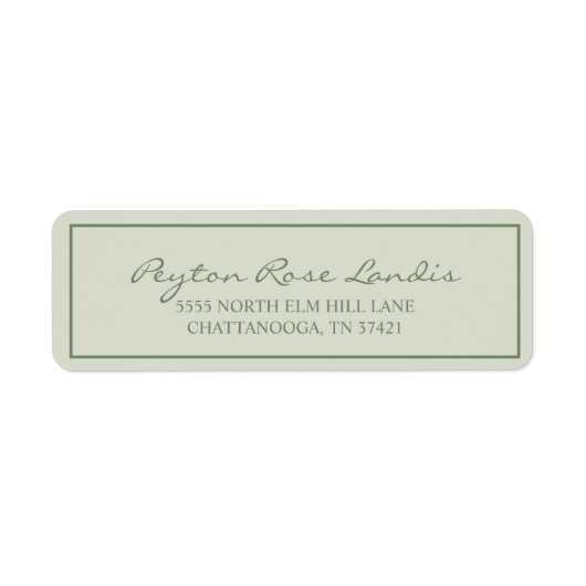 Moderne Szene Elegante Grüne Schrift (Vorne)