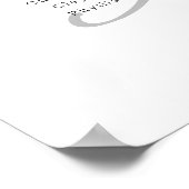 Moderne Tabelle 4 Sitzkarten für Hochzeitsbrett Poster (Ecke)