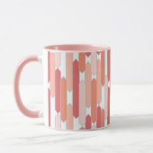 Moderne Tabs, Rosa, Pfirsich und Korallen Tasse (Links)