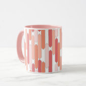 Moderne Tabs, Rosa, Pfirsich und Korallen Tasse (Vorderseite Links)