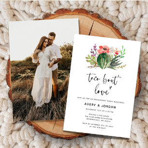 Moderne Taco Bout Liebe Cactus Engagement Party Einladung