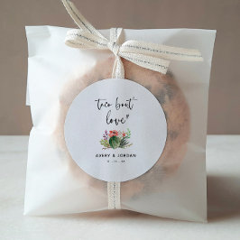 Moderne Taco Bout Liebe Cactus succulent Wedding Runder Aufkleber