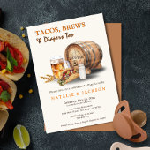 Moderne Tacos-, Brews & Diapers Kinderdusche Einladung