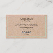 Moderne tadellose Akzent PrintedKraft Verabredung Visitenkarte (Rückseite)