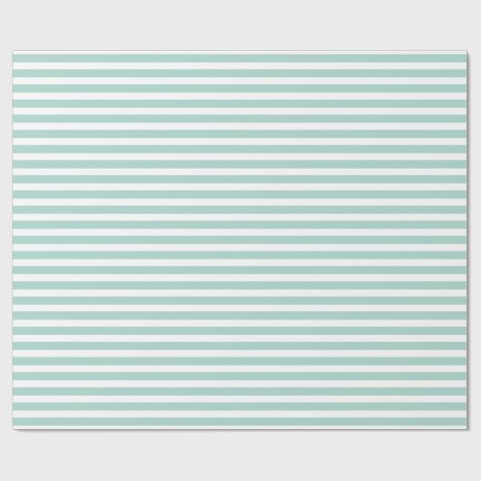 Moderne tadellose grüne Farbe Stripes Muster Geschenkpapier (Flach)